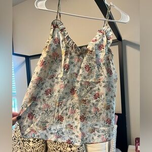 Rebecca Taylor Floral Ruffle Tank